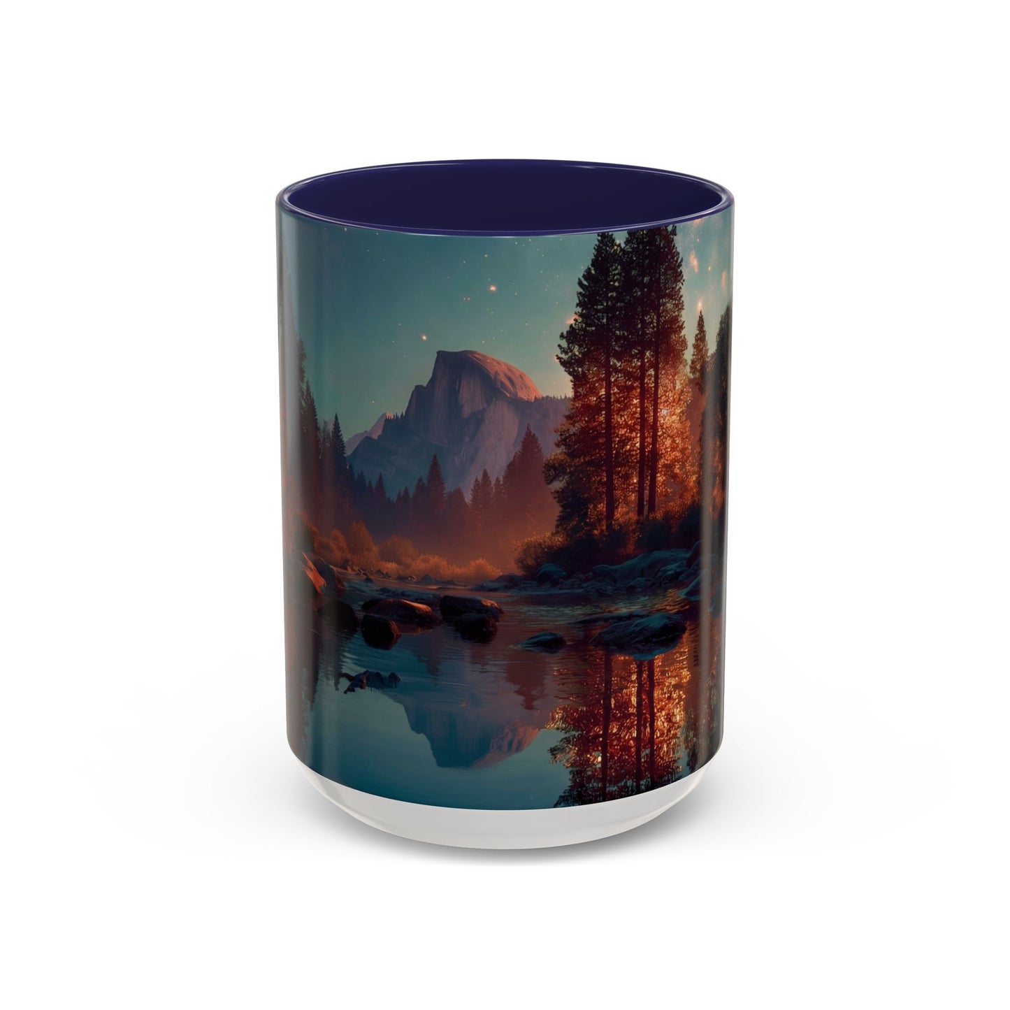 Celestial Reflections Accent Coffee Mug (11, 15oz) – Half Dome’s Starlit Mirror