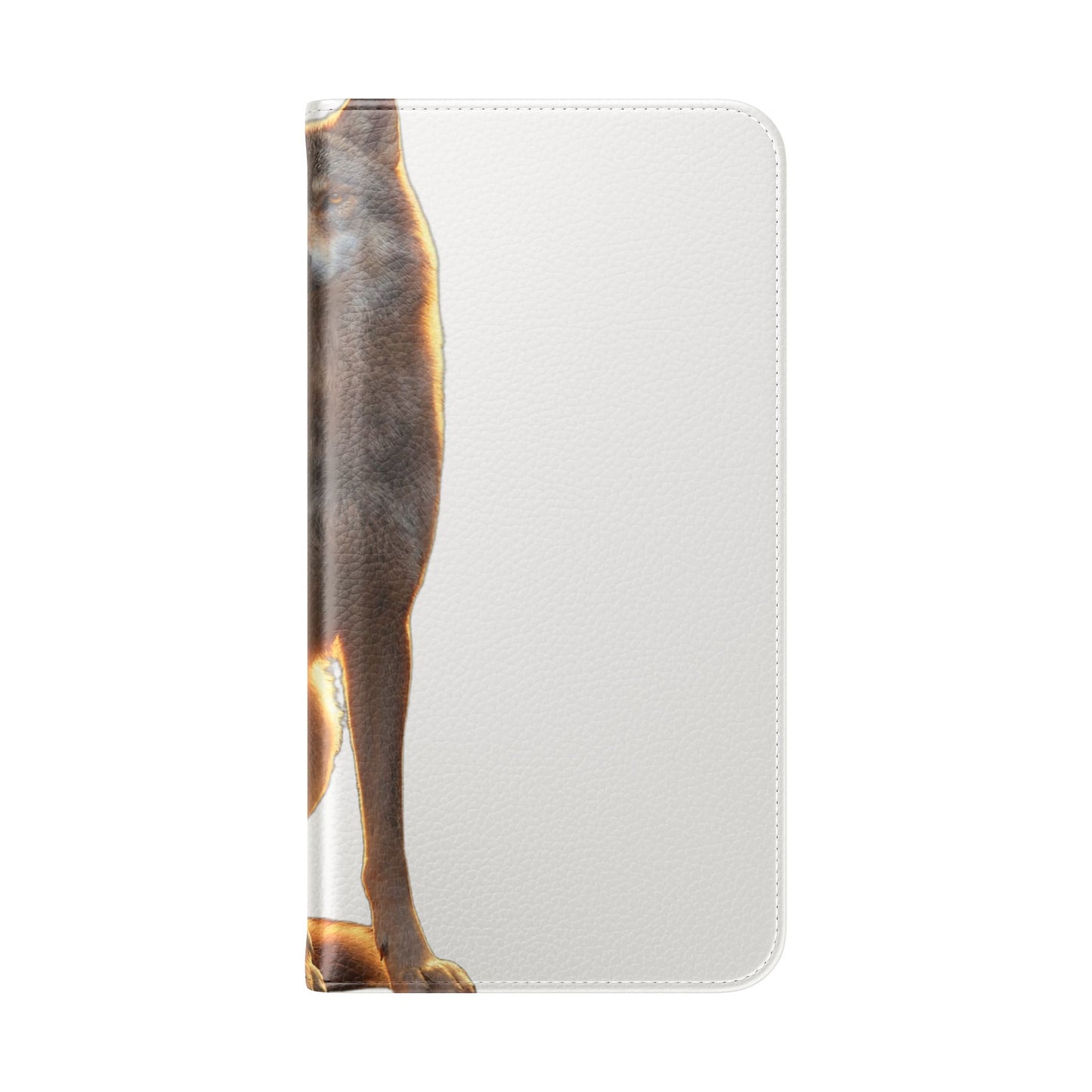 Sunlit Wolf Flip Cases – Golden Hour Sentinel Portrait