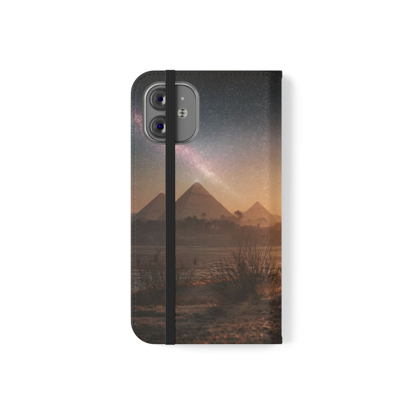 Pharaoh Cats Flip Cases – Starry Nile Guardians on the Bank