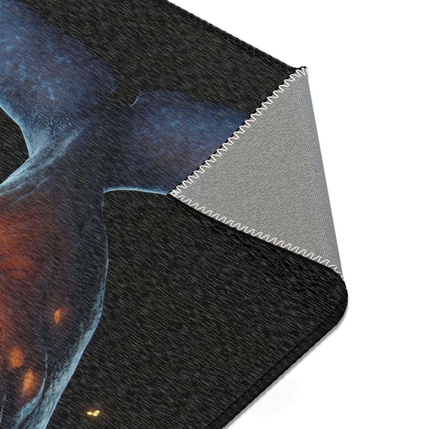 Whalesong Sanctuary Area Rug – Bioluminescent City on a Whale’s Back
