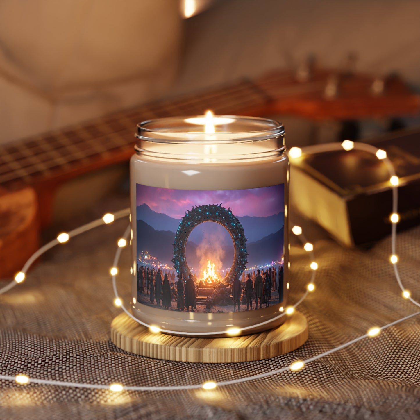Celestial Portal Scented Soy Candles with White Lid, 9oz – Twilight Ceremony Glow