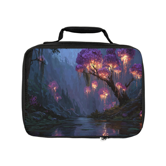 Bioluminescent Forest Lunch Bag – Glow-Lit Twilight Canopy
