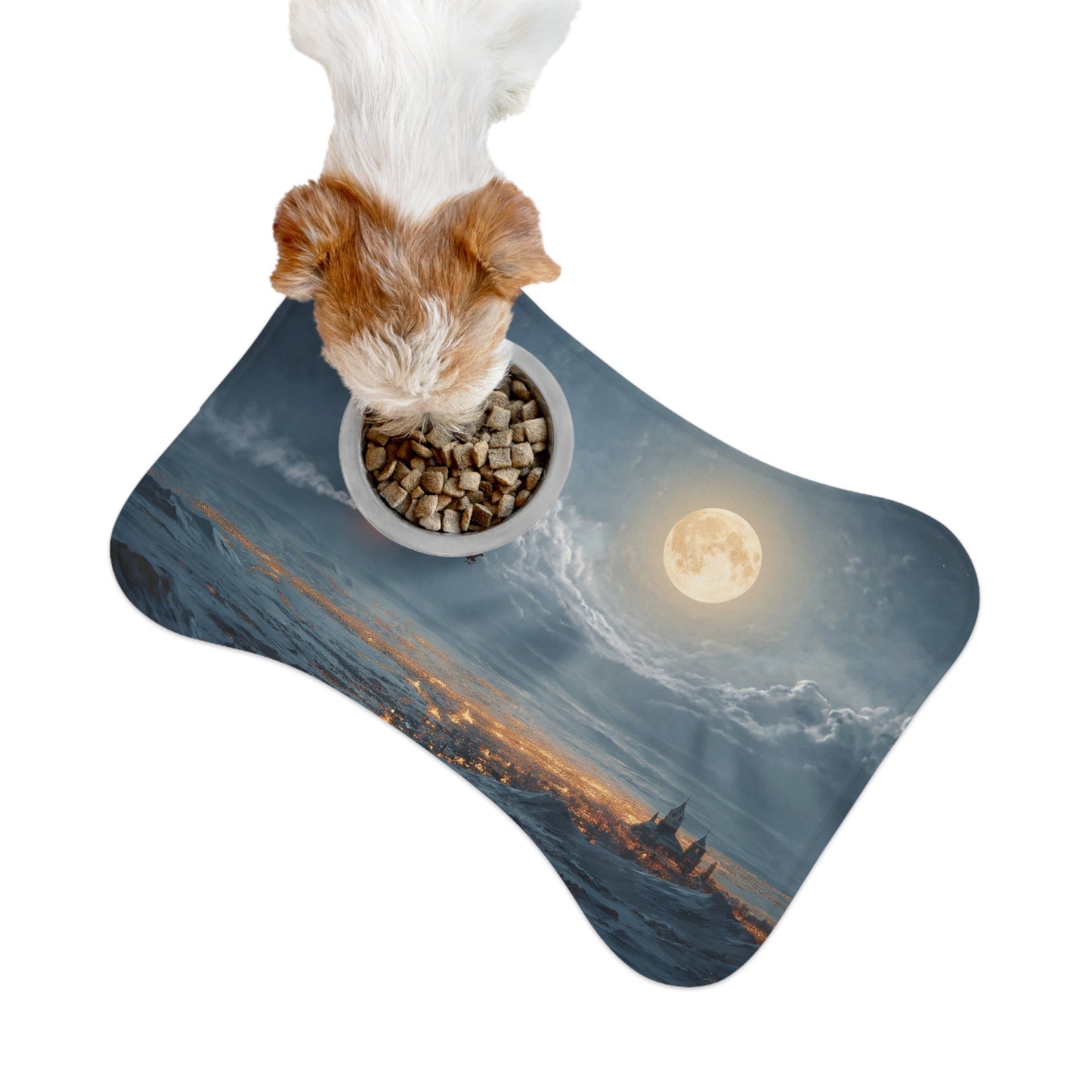 Midnight Sleigh Ride Pet Feeding Mats – Frostbitten City Lightscape