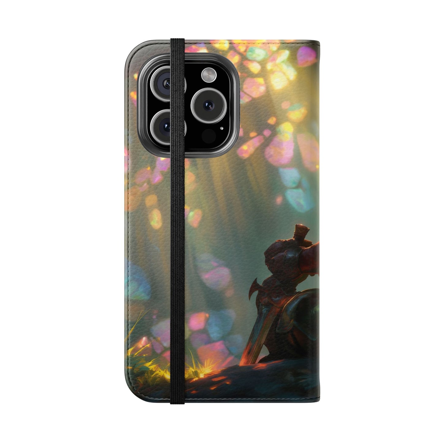 Crystal Grove Sentinel Flip Cases – Iridescent Forest Dawn Guardian
