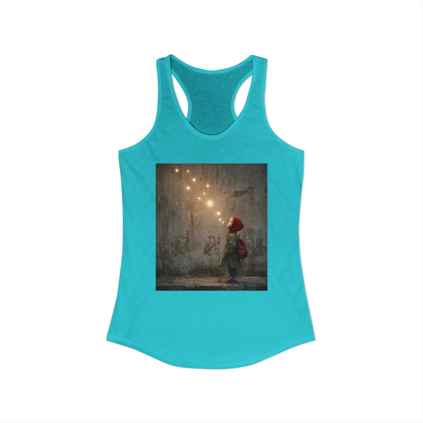 Starfall Journey Women's Ideal Racerback Tank – Child Wondering at Ascending Stars