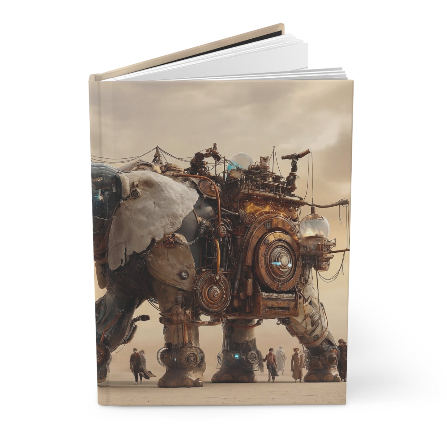 Steampunk Elephant Hardcover Journal Matte – Dusty Desert Odyssey