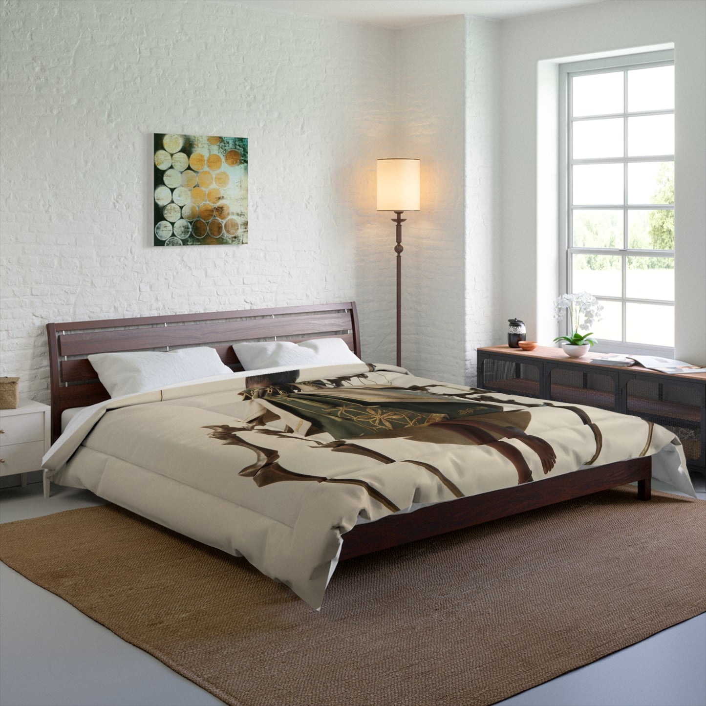 Moonlit Weaver Comforter – Ethereal Spider Silk Dreamscape