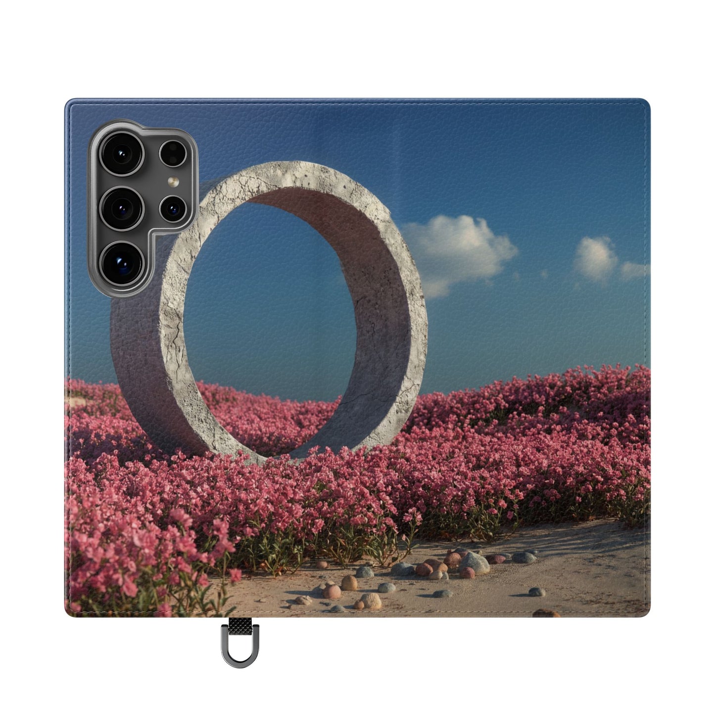 Stone Circle Flip Cases – Pink Flower Field Monument