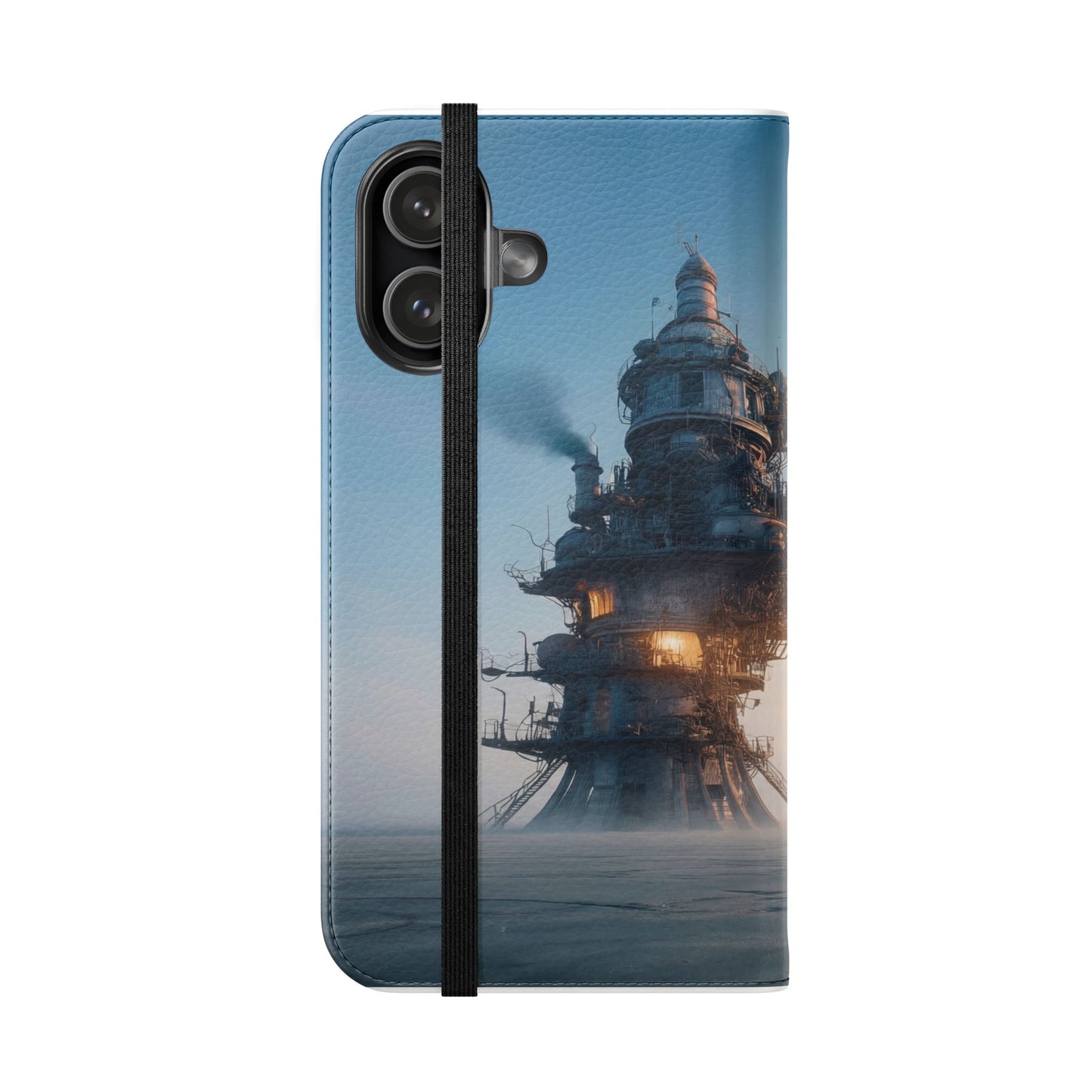 Steam-Stack Tower Flip Cases – Industrial Dawn Sentinel