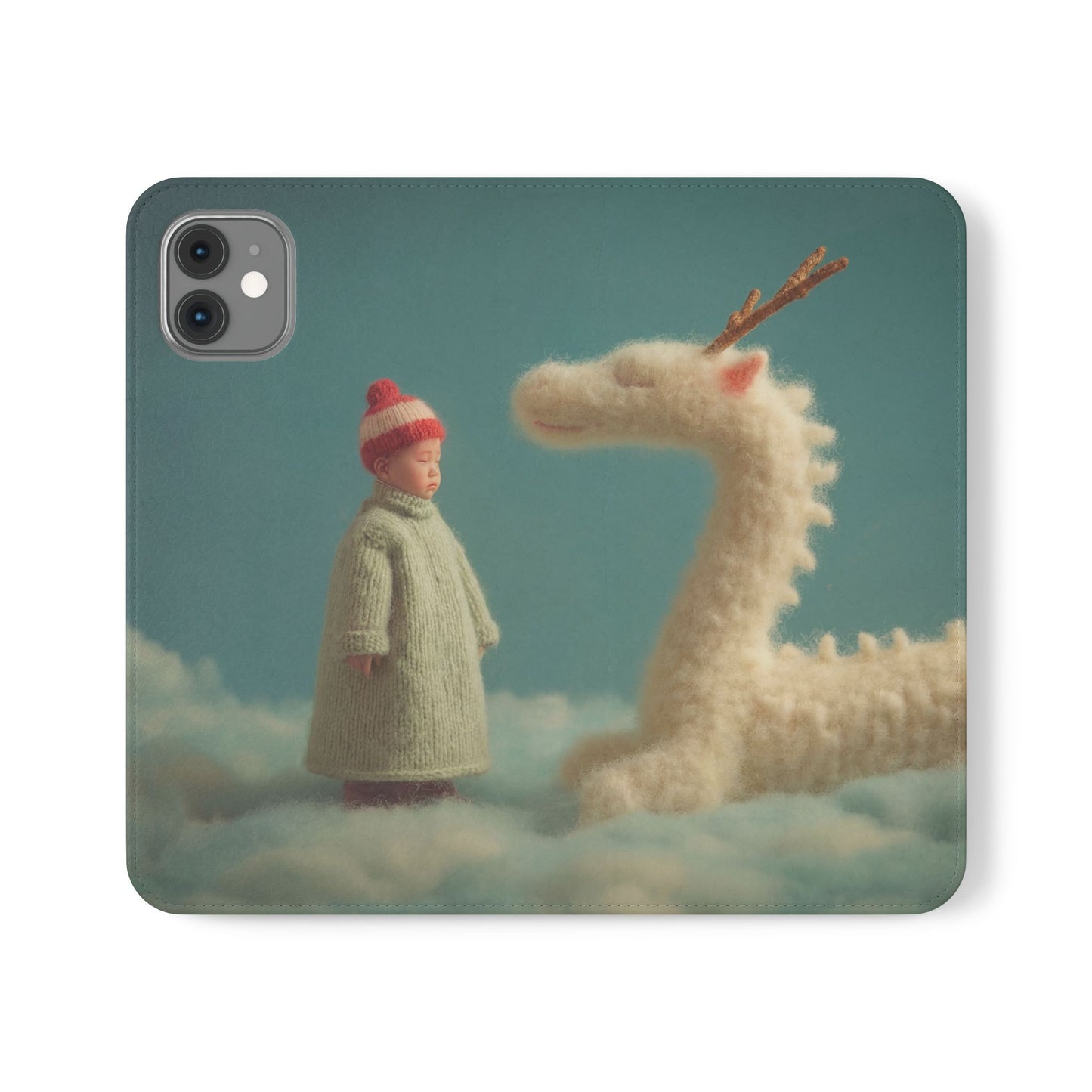 Woolly Dragon & Child Flip Cases – Cloudside Guardians