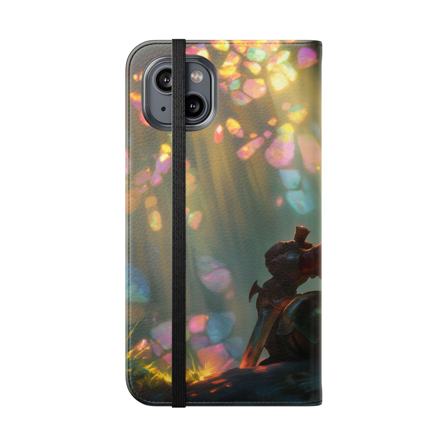 Crystal Grove Sentinel Flip Cases – Iridescent Forest Dawn Guardian