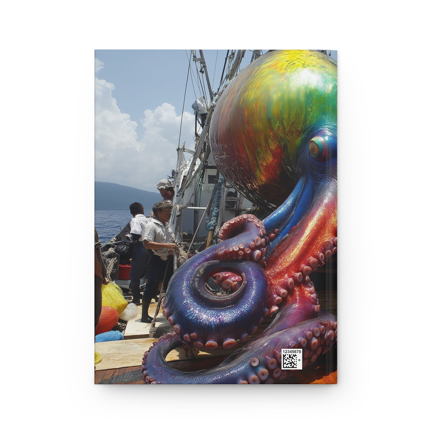 Rainbow Octopus Harbor Journal Matte – Oceanic Chroma Dreamscape