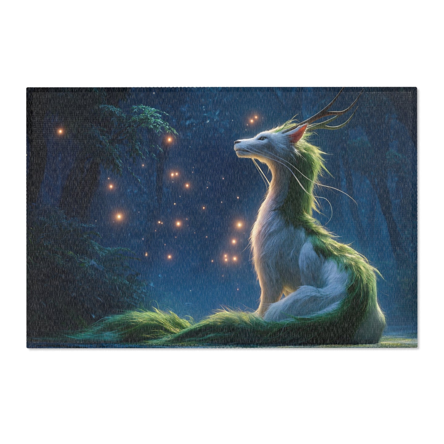Forest Spirit Fox Area Rugs – Twilight Whispers in Mossy Glen