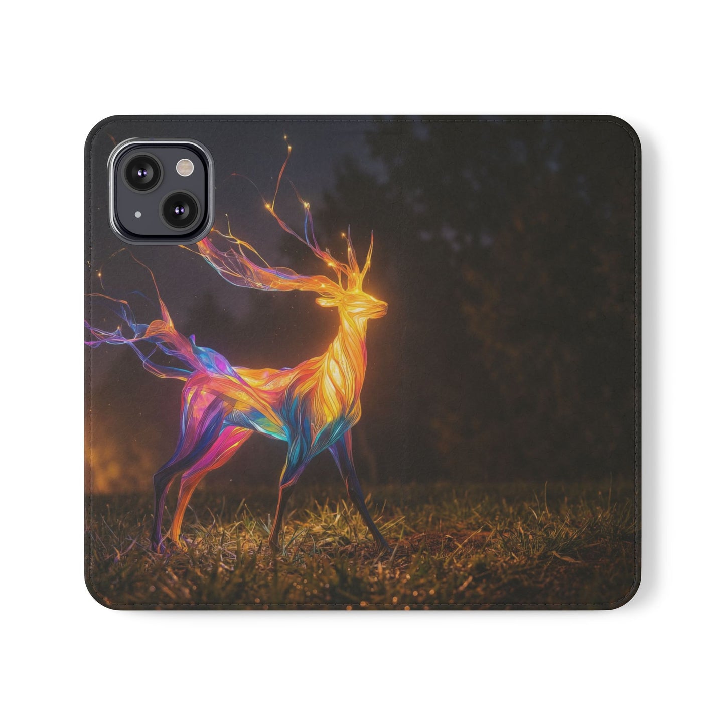 Ethereal Deer Flip Cases – Luminous Spirit Portrait