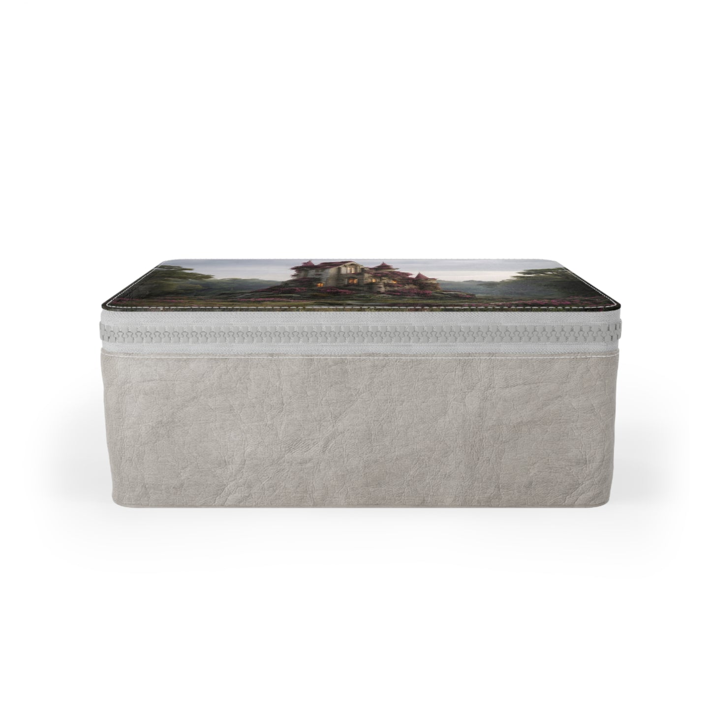 Rose-Spangled Castle Paper Lunch Bag – Twilight Bloom Sanctuary