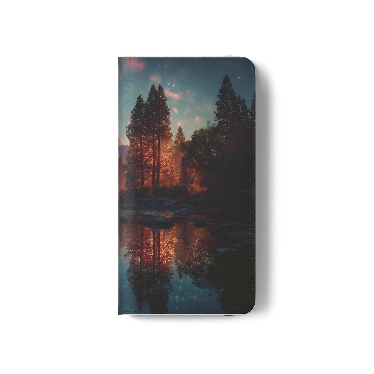 Starlit Valley Flip Cases – Twilight River and Half Dome Reflections