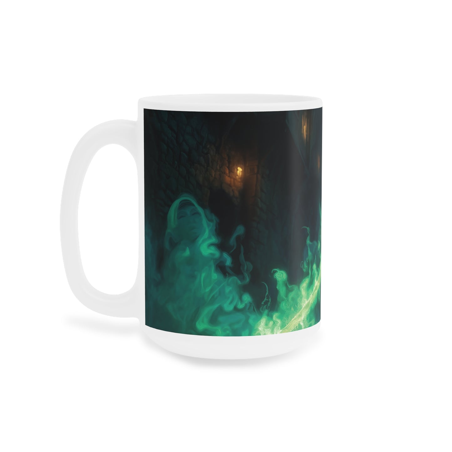 Green Flame Swordbearer Ceramic Mugs (11oz\15oz\20oz) – Midnight Alley Guardian