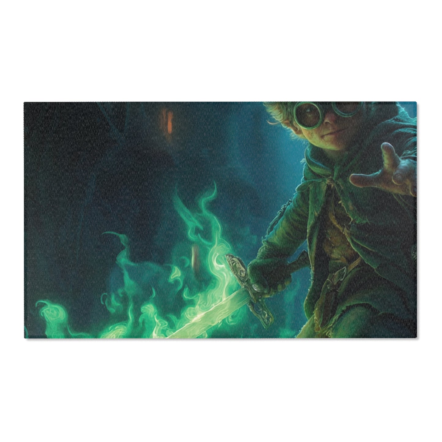 Green-Eyed Apprentice Area Rugs – Midnight Alley Sword Duel
