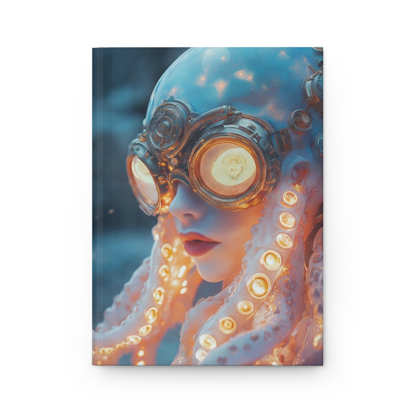 Octopus Pilot Hardcover Journal Matte – Glow-Infused Deep-Sea Navigator