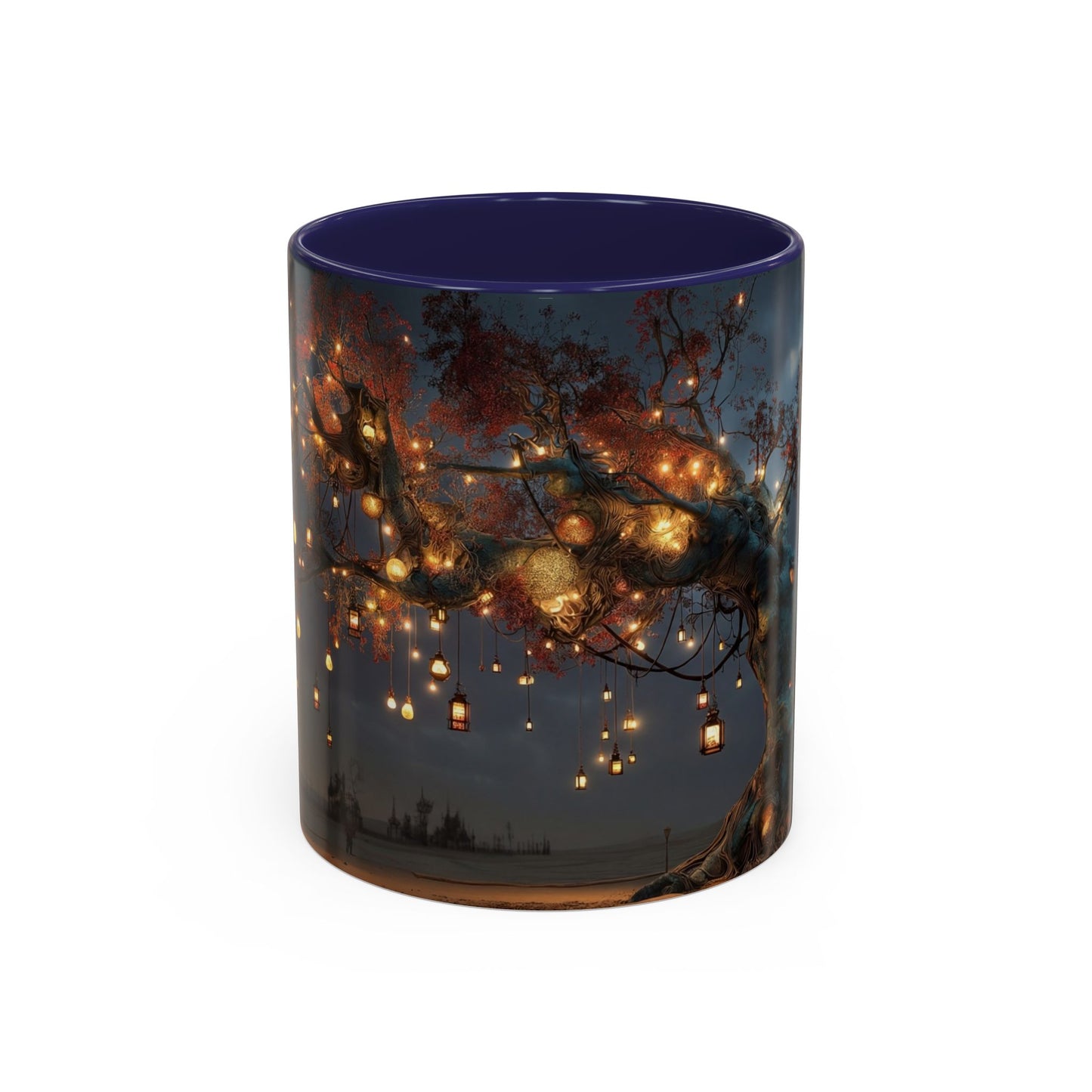 Lantern Tree Accent Coffee Mug (11, 15oz) – Amber Glowing Guardianship