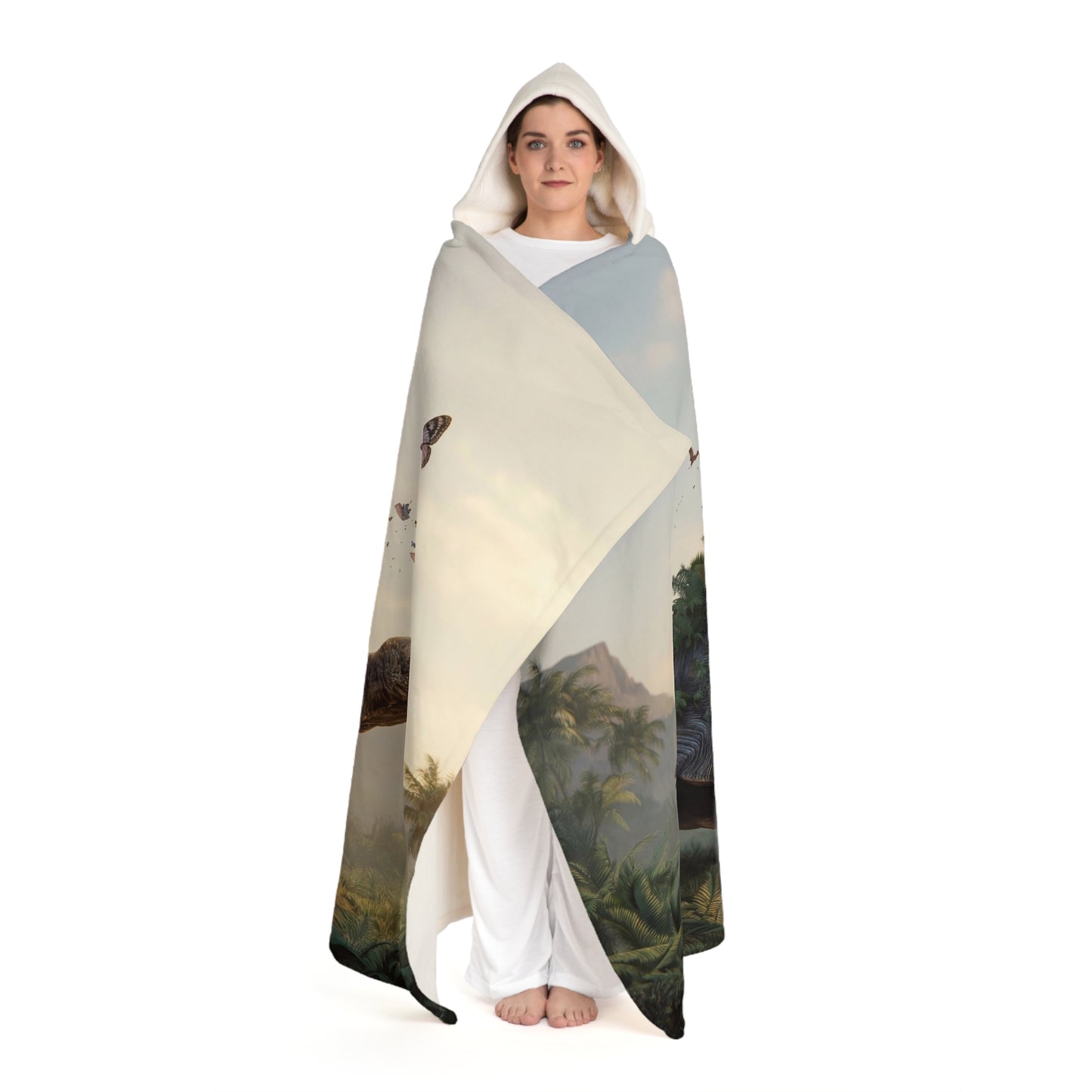 Turtle-Castle Guardian Blanket – Sunlit Jungle Sanctuary