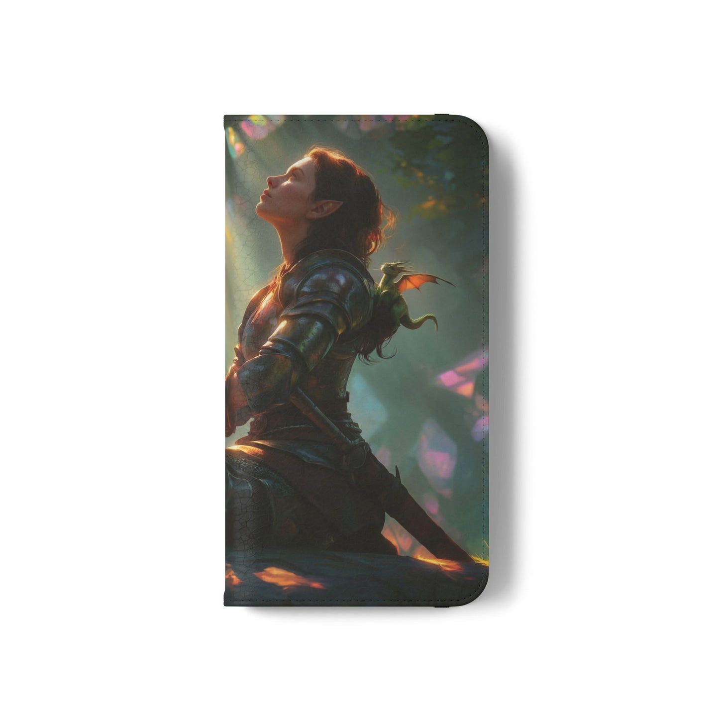 Crystal Grove Sentinel Flip Cases – Iridescent Forest Dawn Guardian