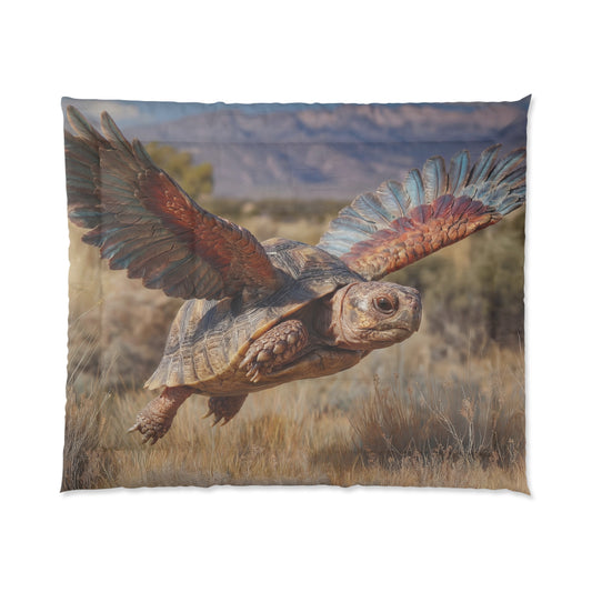 Winged Tortoise Comforter – Desert Skyborne Guardian
