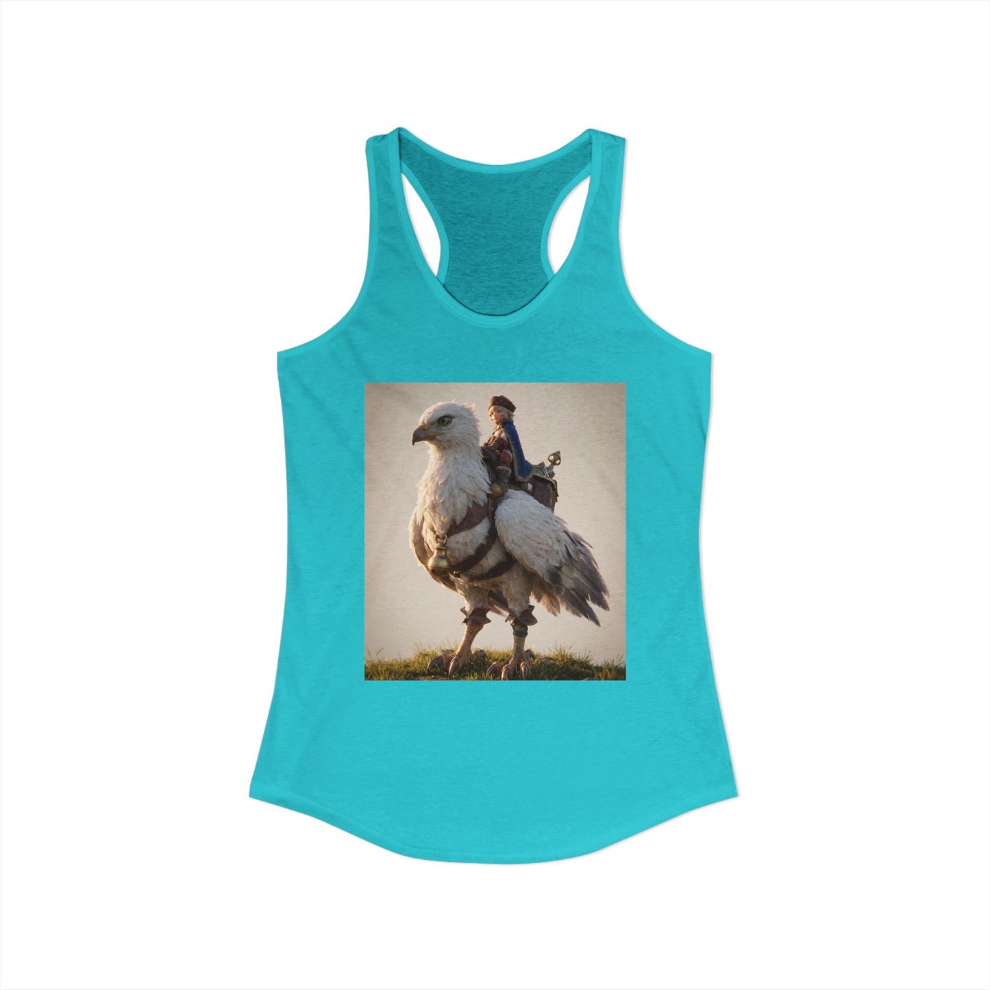White Griffin Rider Tank – Golden Hour Sentinel Adventure