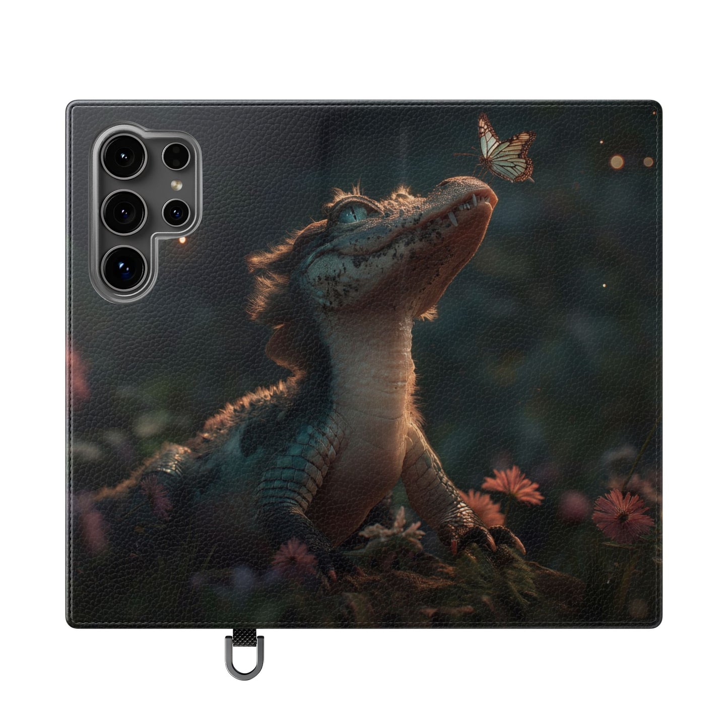 Crocodile Butterfly Flip Cases – Tender Guardian with Moth Companion