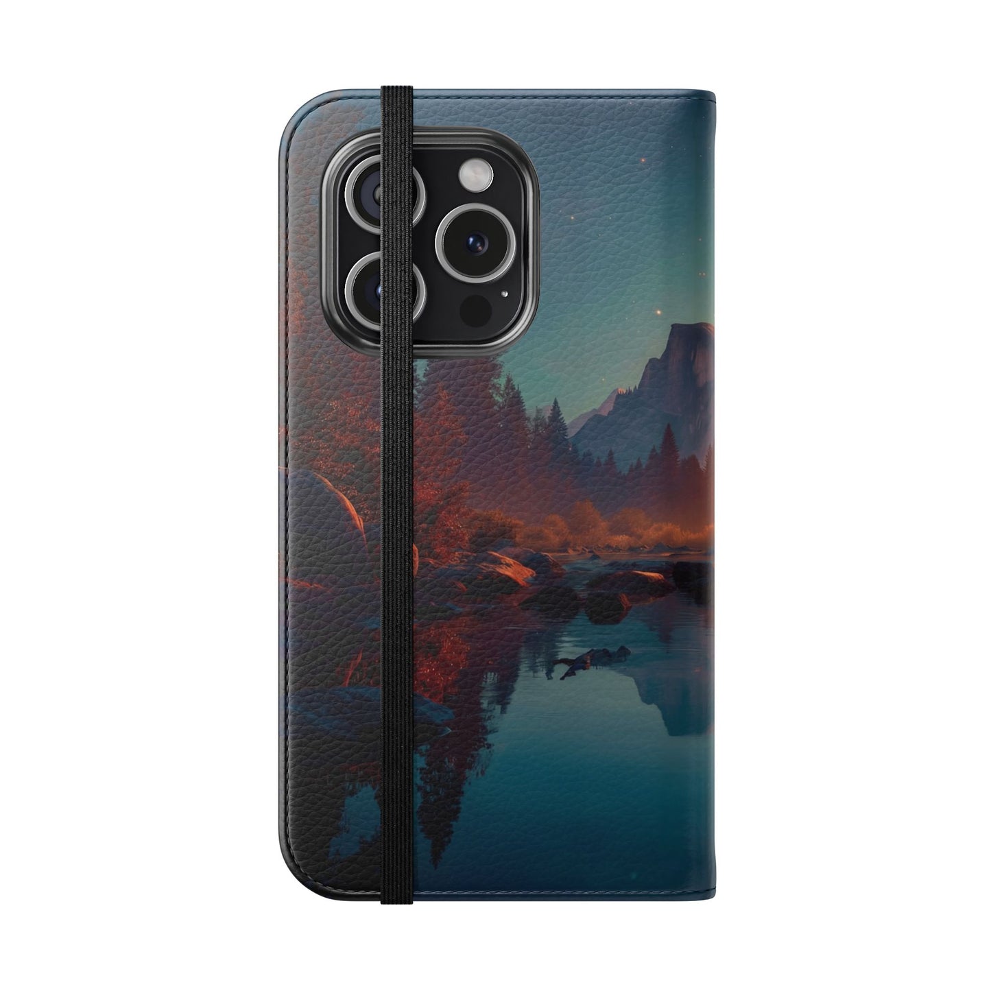 Starlit Valley Flip Cases – Twilight River and Half Dome Reflections