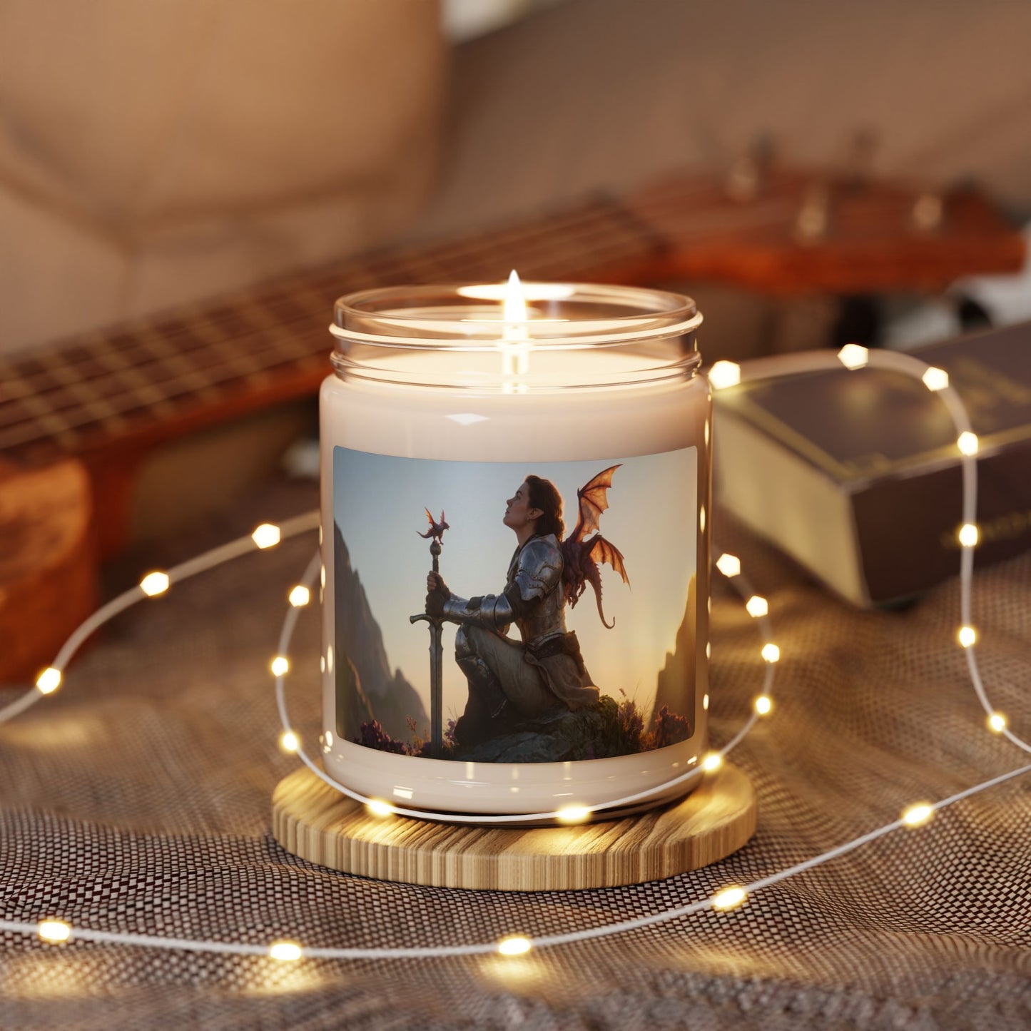 Dragon-Keeper Warrior Scented Soy Candle, 9oz – Sunset Pact on the Crags