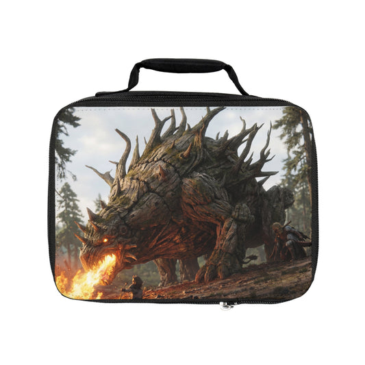 Ancient Wood Dragon Lunch Bag – Forest Guardian Battle Scene