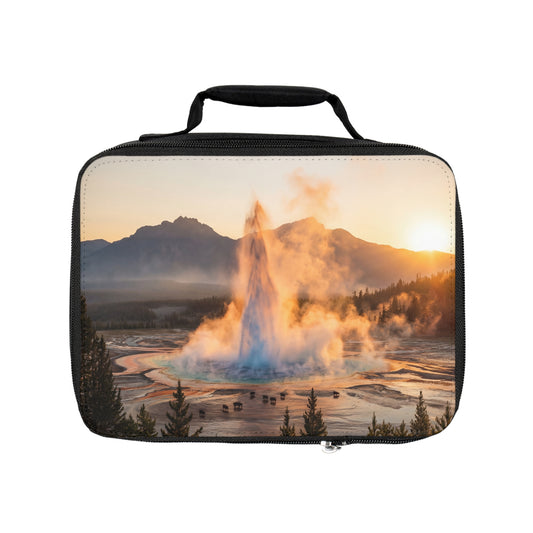 Geyser Dawn Lunch Bag – Steam & Bison Sunset Sanctuary