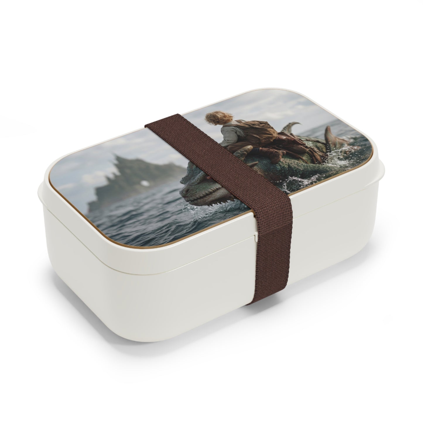 Sea Dragon Rider Bento Lunch Box – Whimsical Voyage to the Isle of Mist