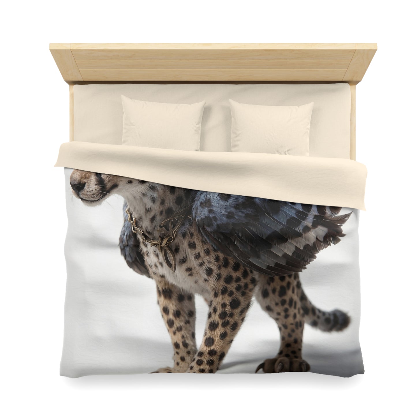 Winged Cheetah Microfiber Duvet Cover – Silent Sky Guardian