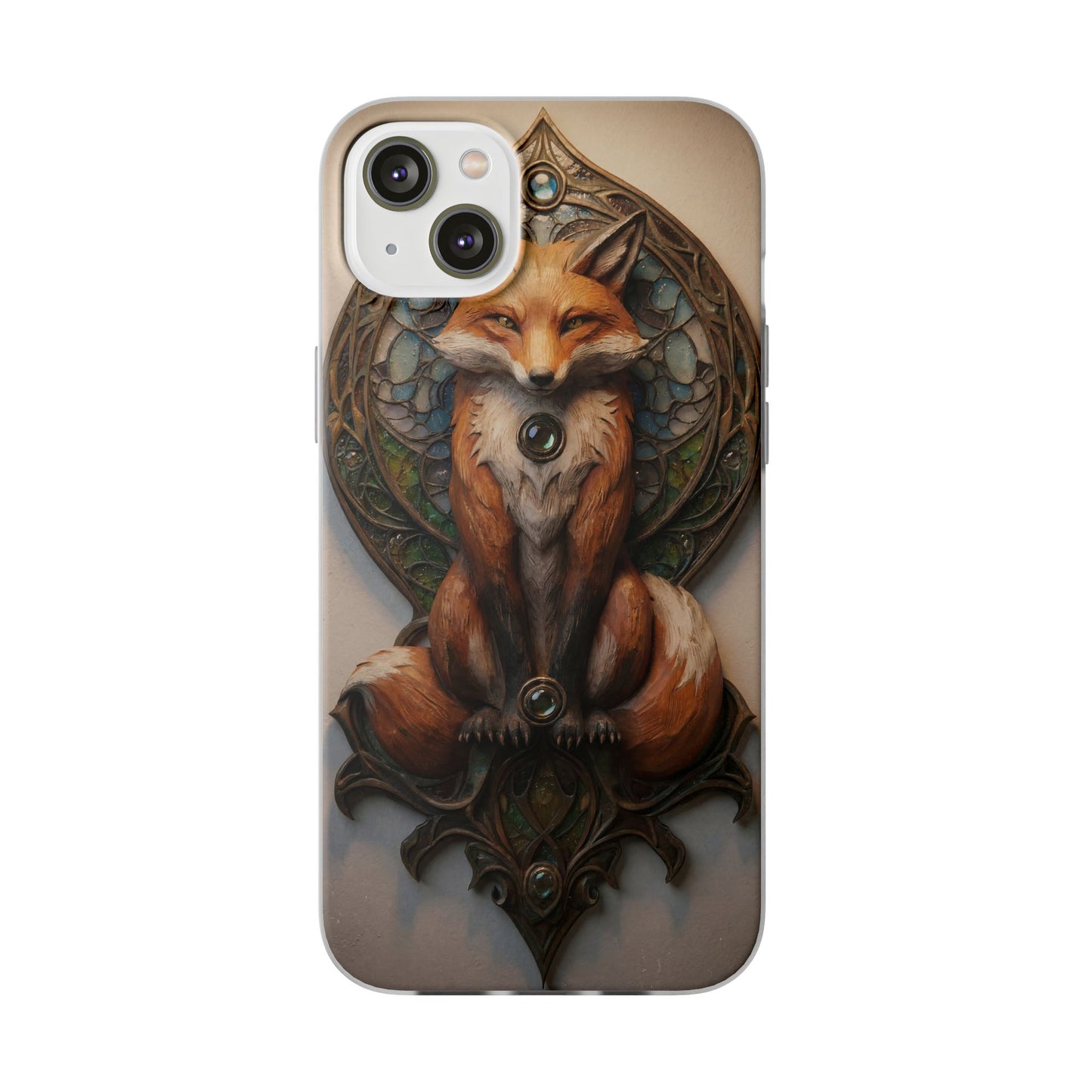 Fox Sentinel Flexi Cases – Amber Glow Through Stained Glass