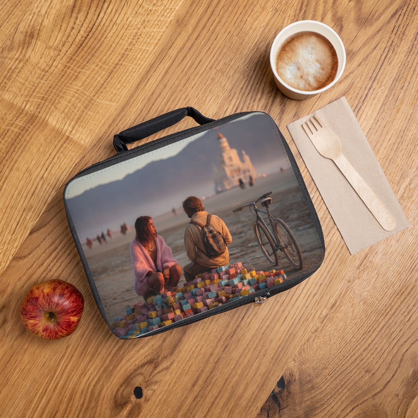 Desert Playtime Lunch Bag – Pink Fuzzy Cozy & Lego Castle Dreamscape