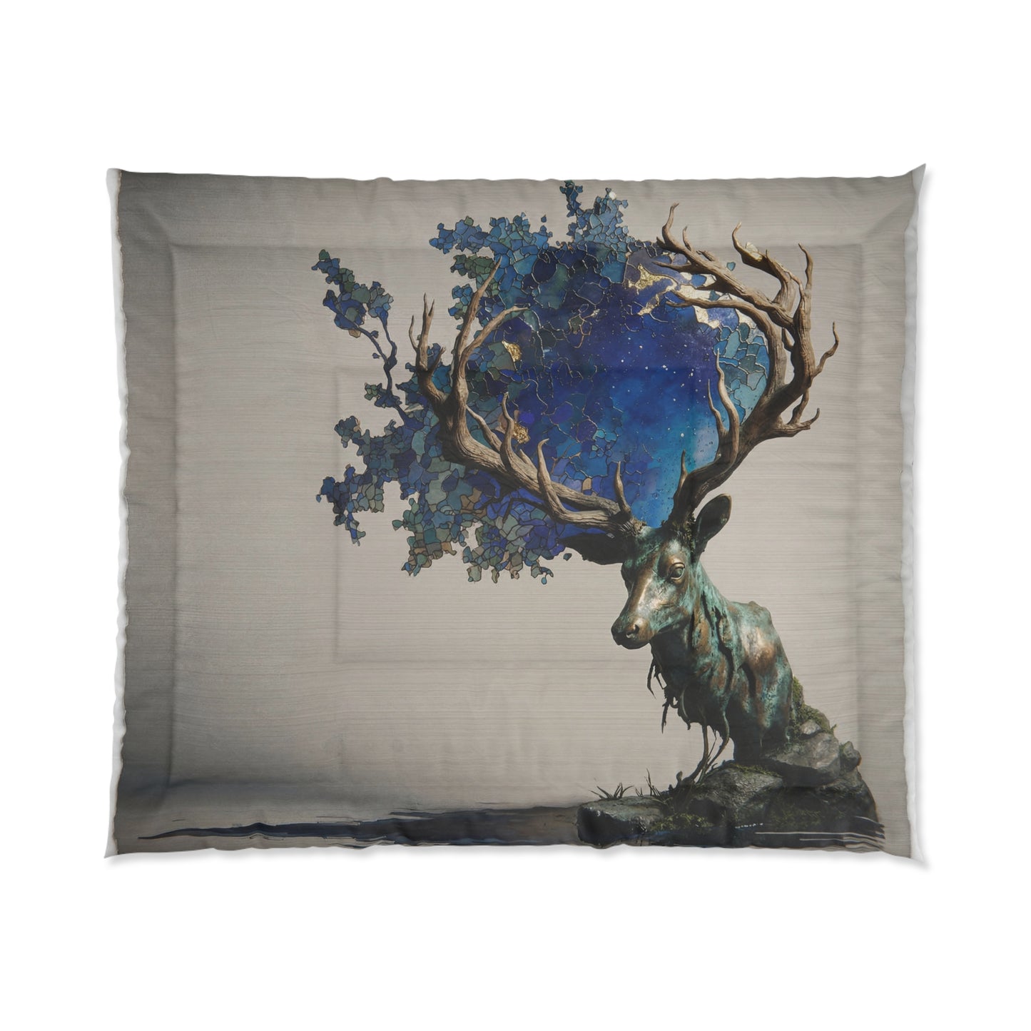 Celestial Stag Comforter – Starlight Antlers Dreamscape