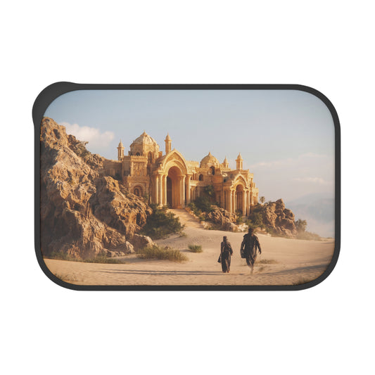 Desert Oasis Palace PLA Bento Box with Band and Utensils – Golden Hour Pilgrimage