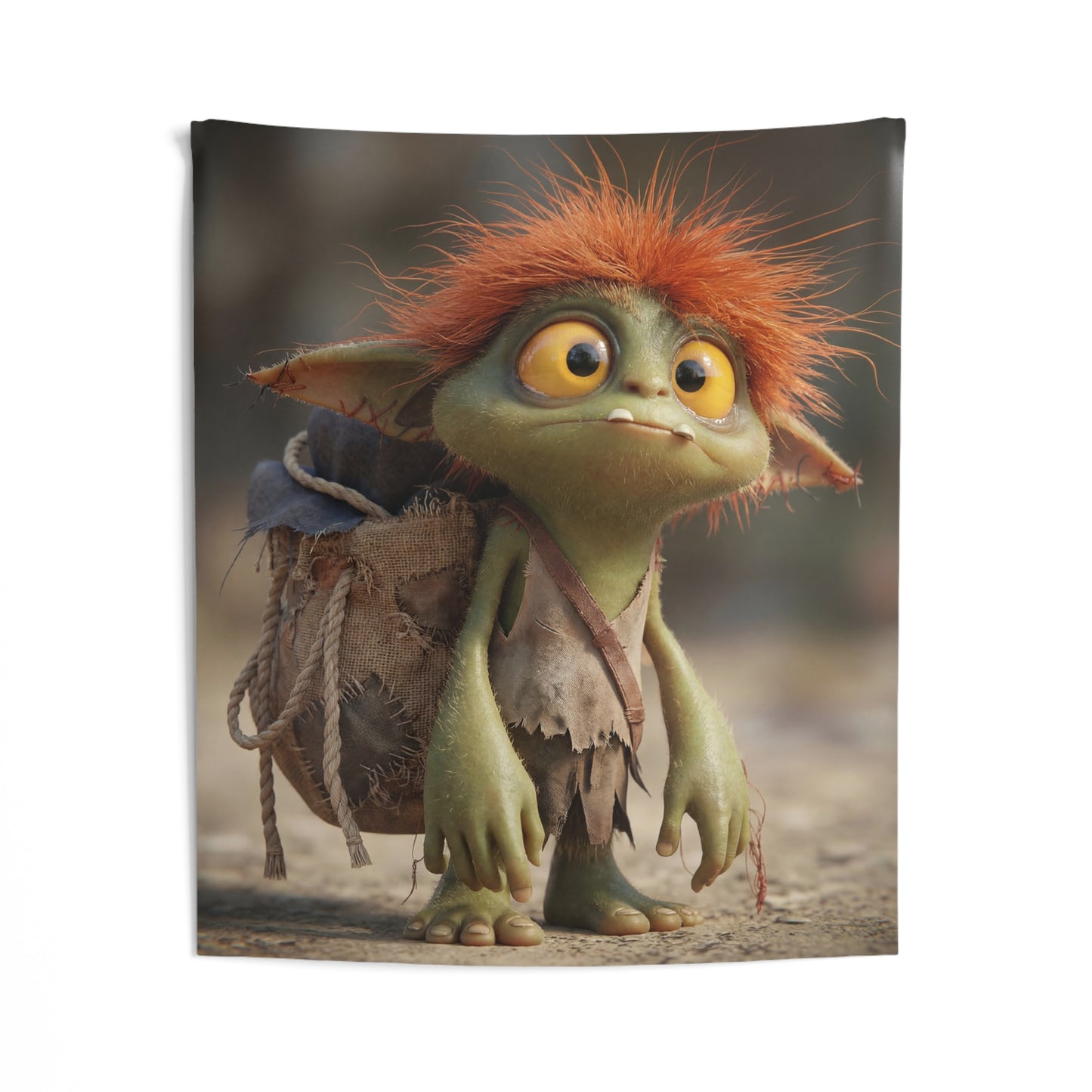 Gnome Scout Wall Tapestry – Sunlit Path Wanderer