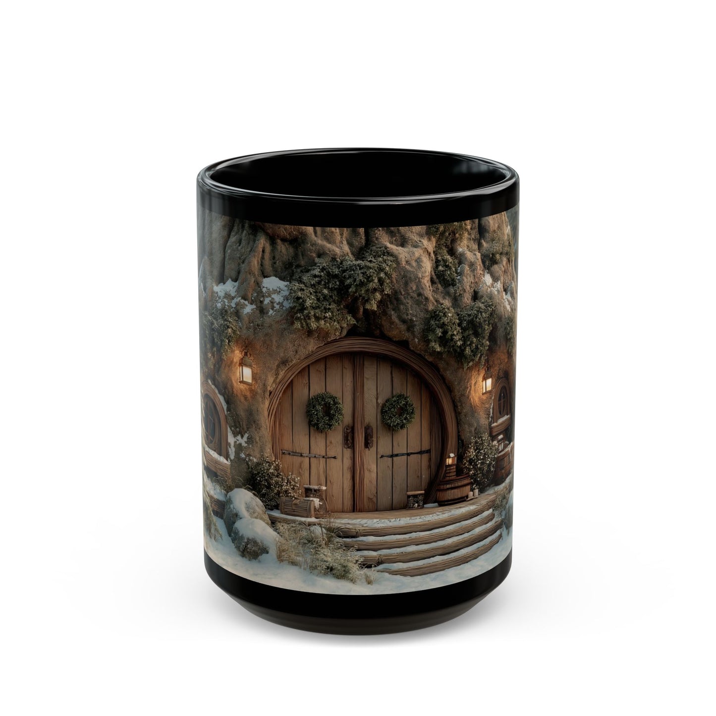 Winter Hollow Treehouse Mug – Snow-Gilded Forest Sanctuary