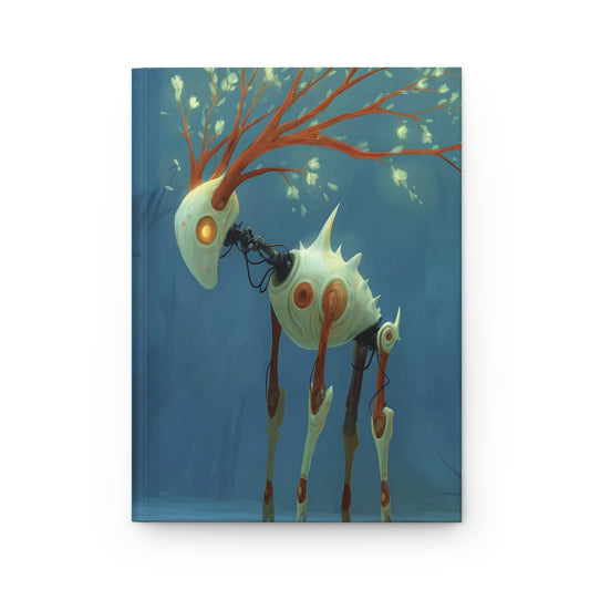 Bio-Luminescent Deer Journal Matte – Forest Guardian with Blooming Antlers
