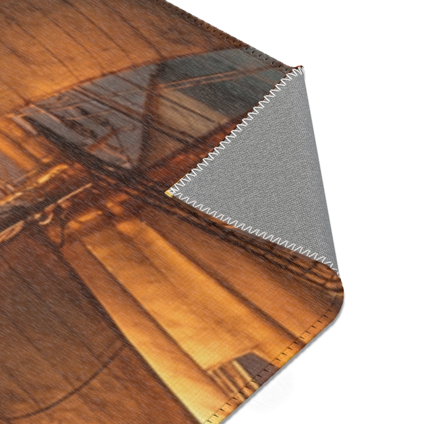 Starlit Galleon Area Rug – Voyage Through Crimson Skies