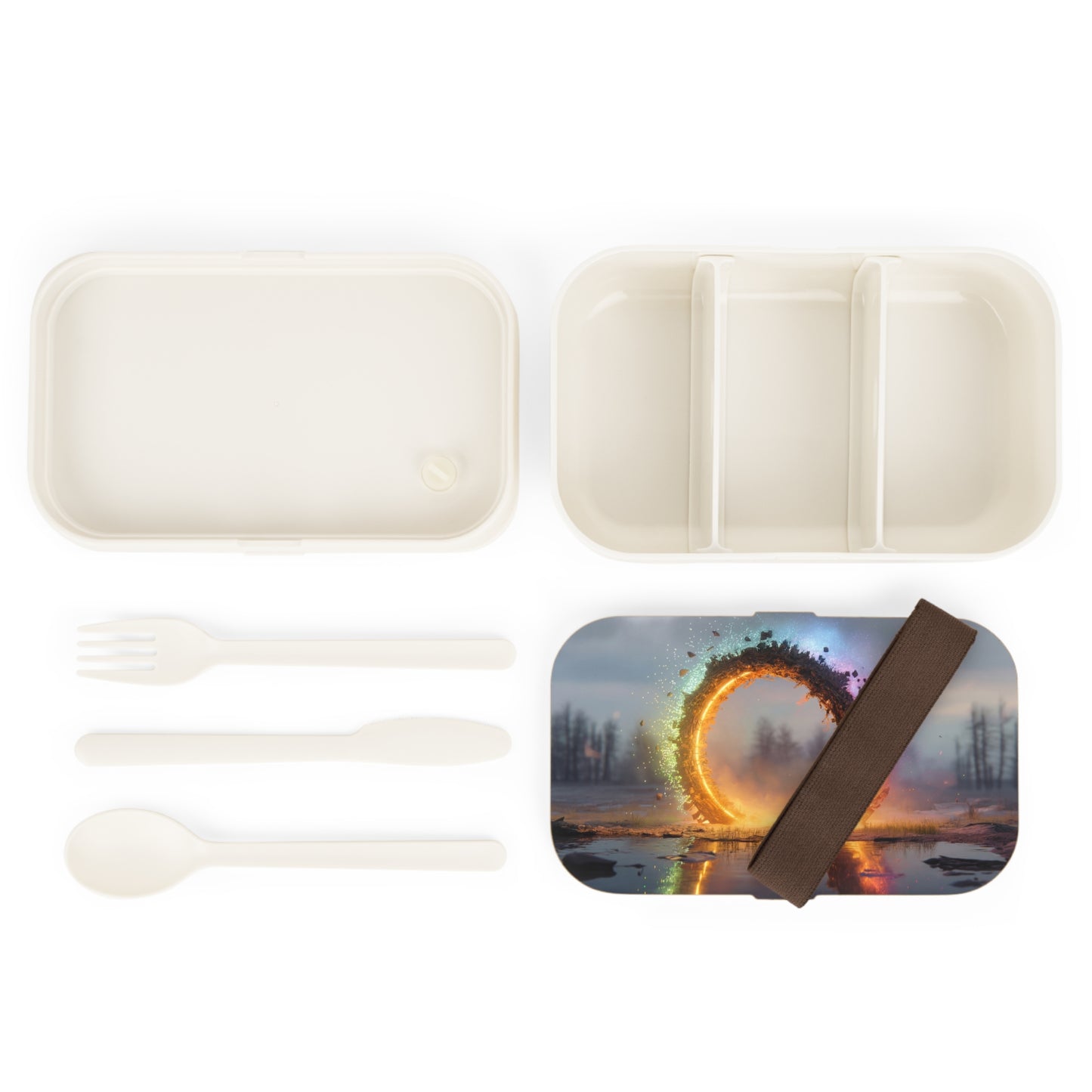 Celestial Vortex Bento Lunch Box – Indigo Cloud Dreamscape
