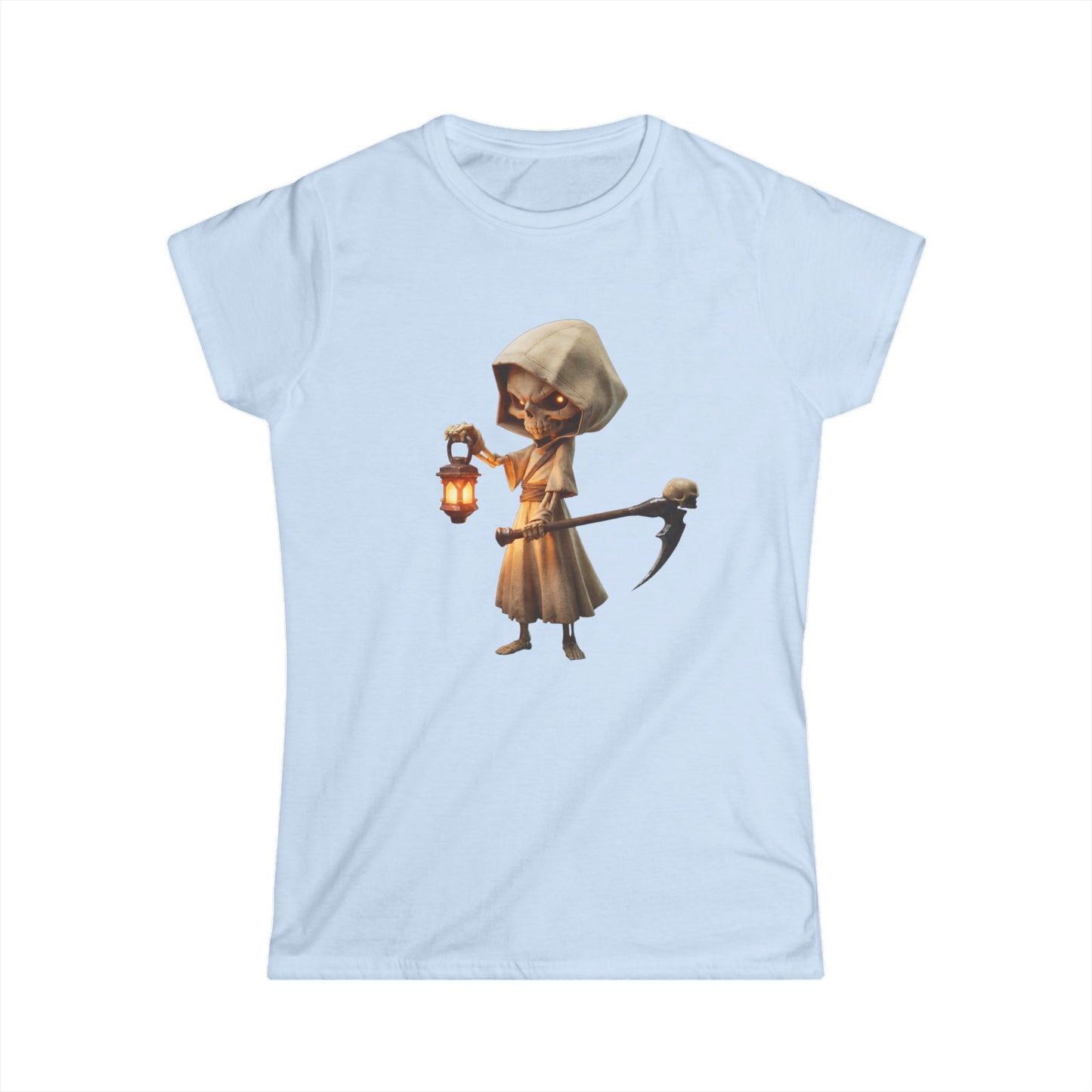 Lantern Guardian Women's Softstyle Tee – Warm Bones & Golden Glow