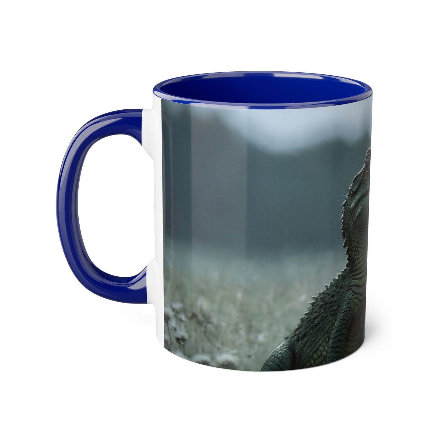 Gentle Croc Watching Butterfly – Quiet Meadow Accent Mugs, 11oz