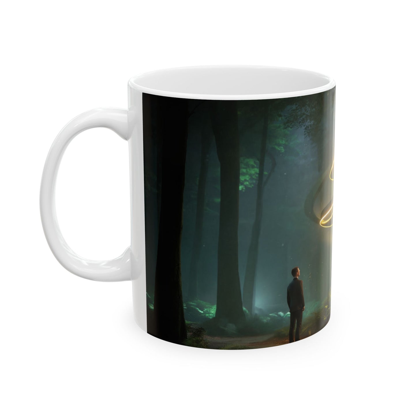 Luminescent Spiral Forest Mug – Whispers of the Ancient Grove