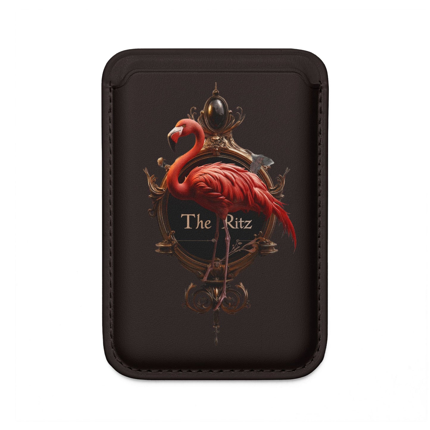 Flamingo Ritz Sign Vegan Wallet (Magsafe® Compatible) – Gilded Ornament & Crimson Bird Emblem
