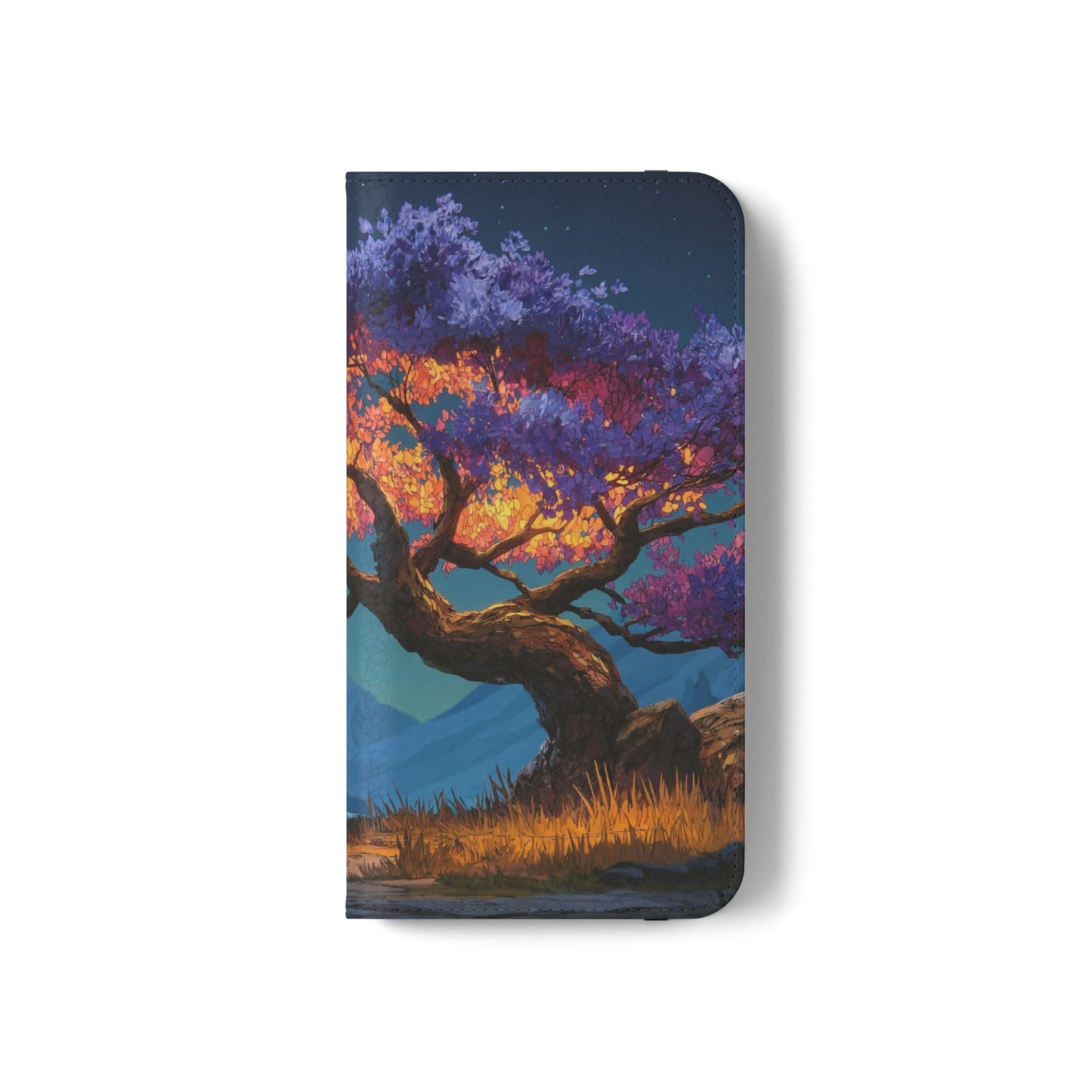 Violet Flame Tree Flip Cases – Twilight Mountain Glow Case