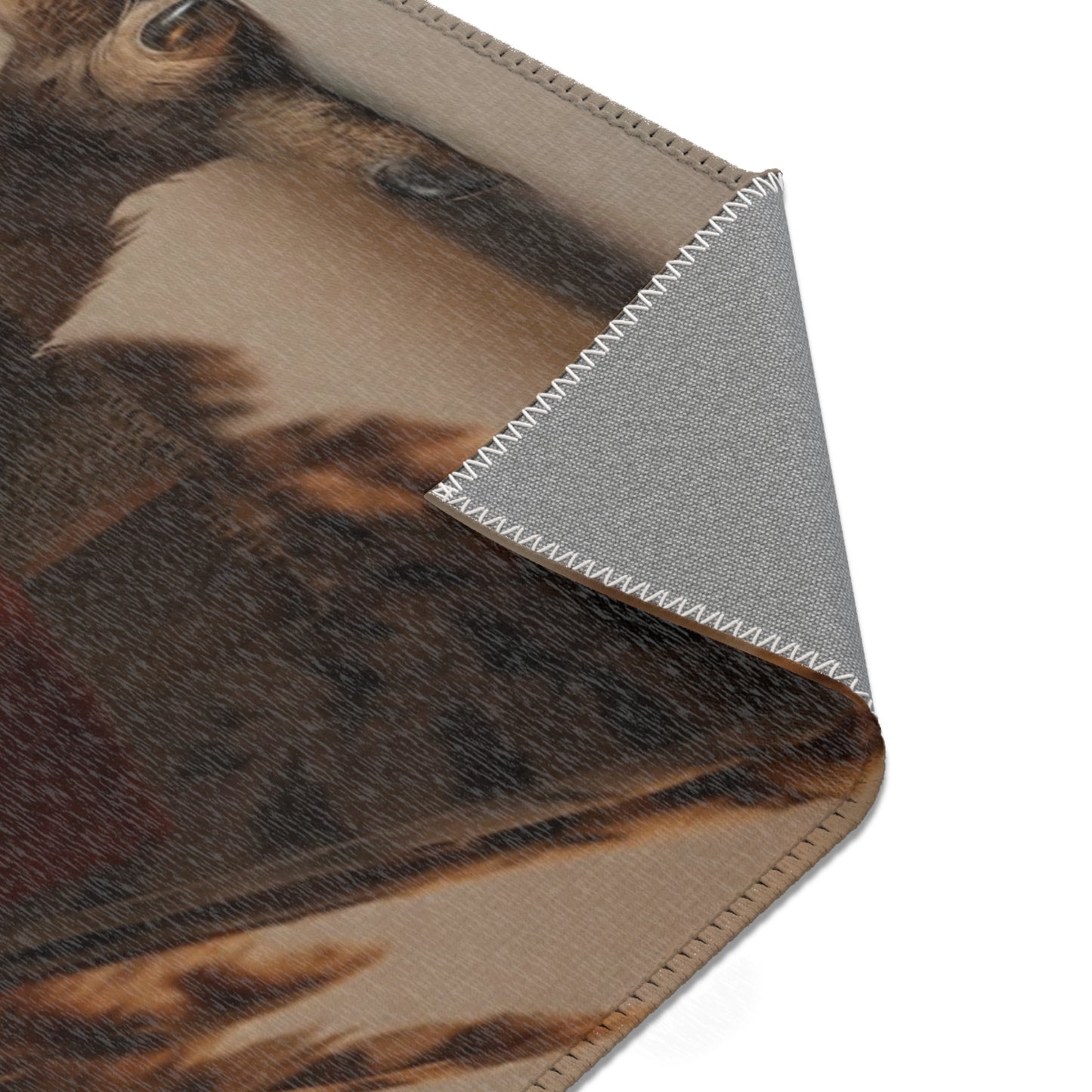 Wise Owl Scholar Rug – Warm Amber Study Companion